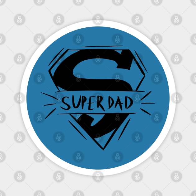 Super dad gift idea for christmas Magnet by ISFdraw